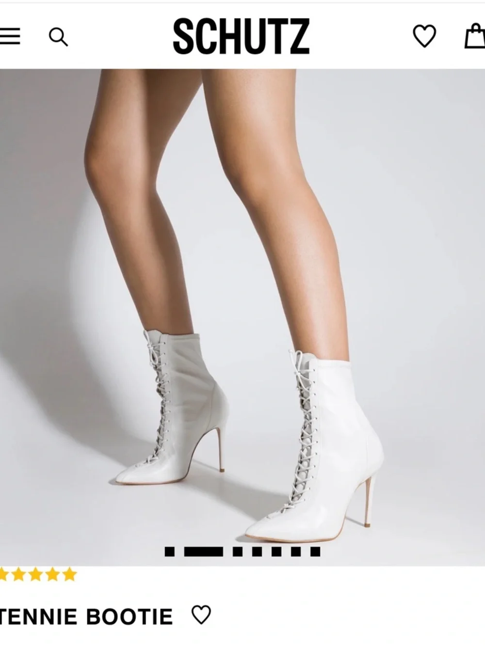 Schutz Tennie Bootie lace up leather bootie… bone color - Picture 4 of 16